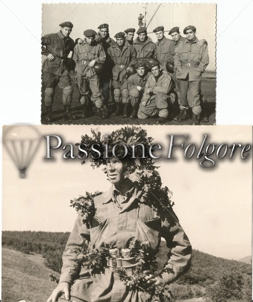 Il serg. Ruozi con la sua squadra (1) ed in assetto mimetico (2) - Passione Folgore